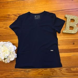 FIGS Navy Casma 3 Pocket Scrub Top